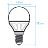 Bombilla esférica E-14P 4 W 230 V 4500k (blanco neutro)